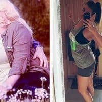 Cora mit ihrem Vorher und Nachher Bild